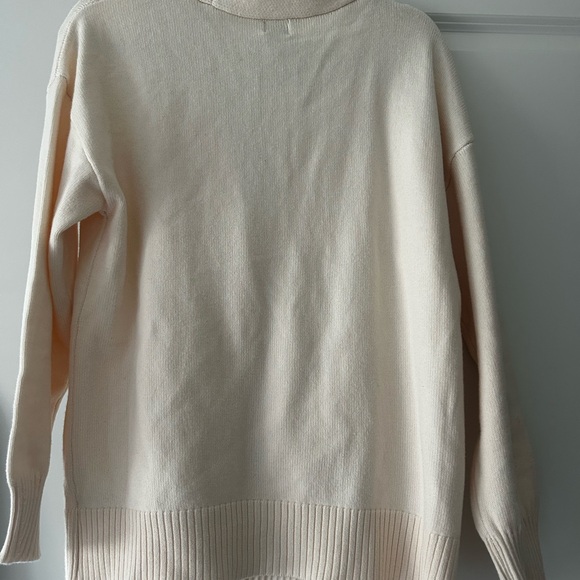 Target Cream V-Neck Button Cardigan with Patch Pockets - Picture 2 of 5
